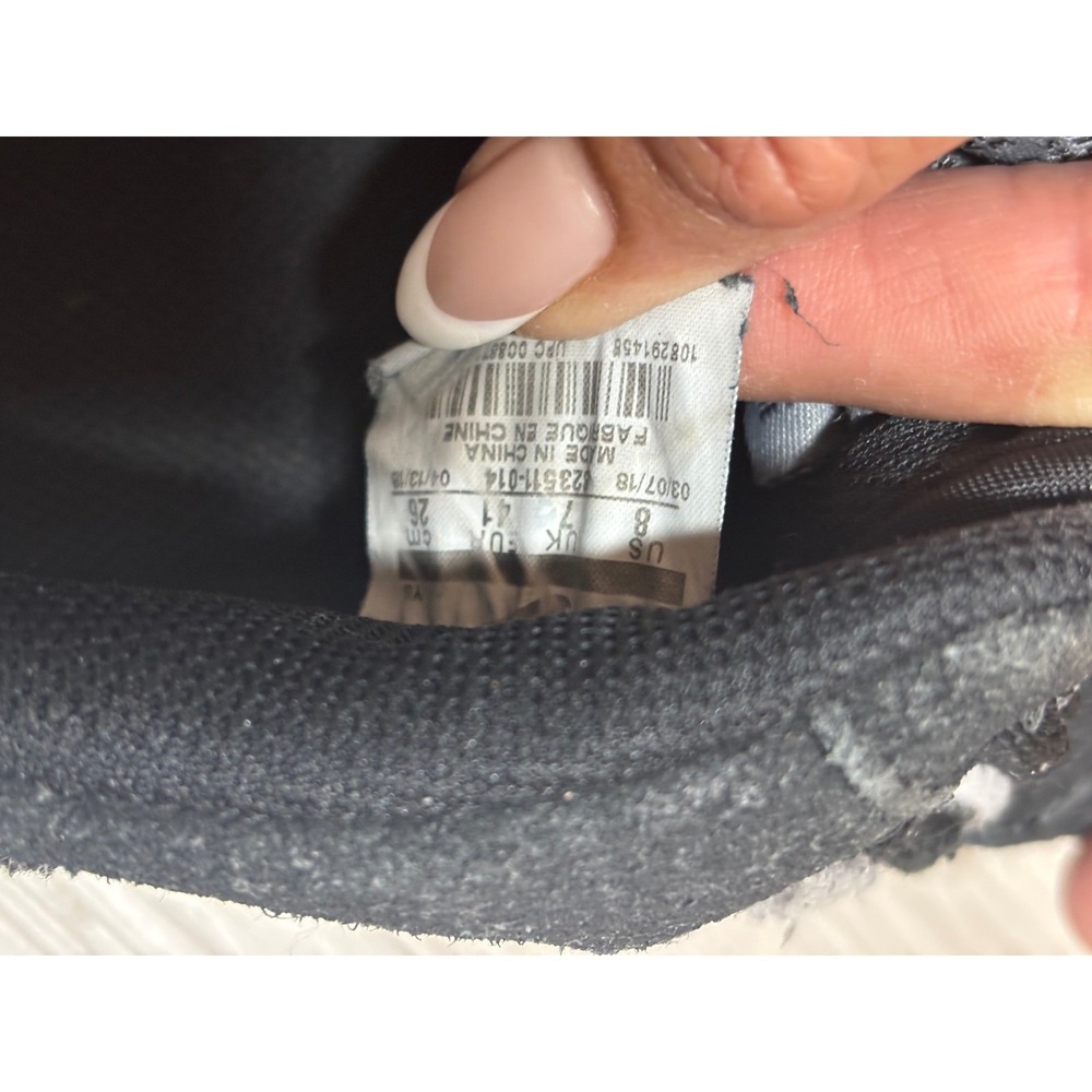 Nike Sneakers Mens 8 Black Cool Grey Air Force 1 Low 3D Chenille Swoosh - Picture 14 of 16
